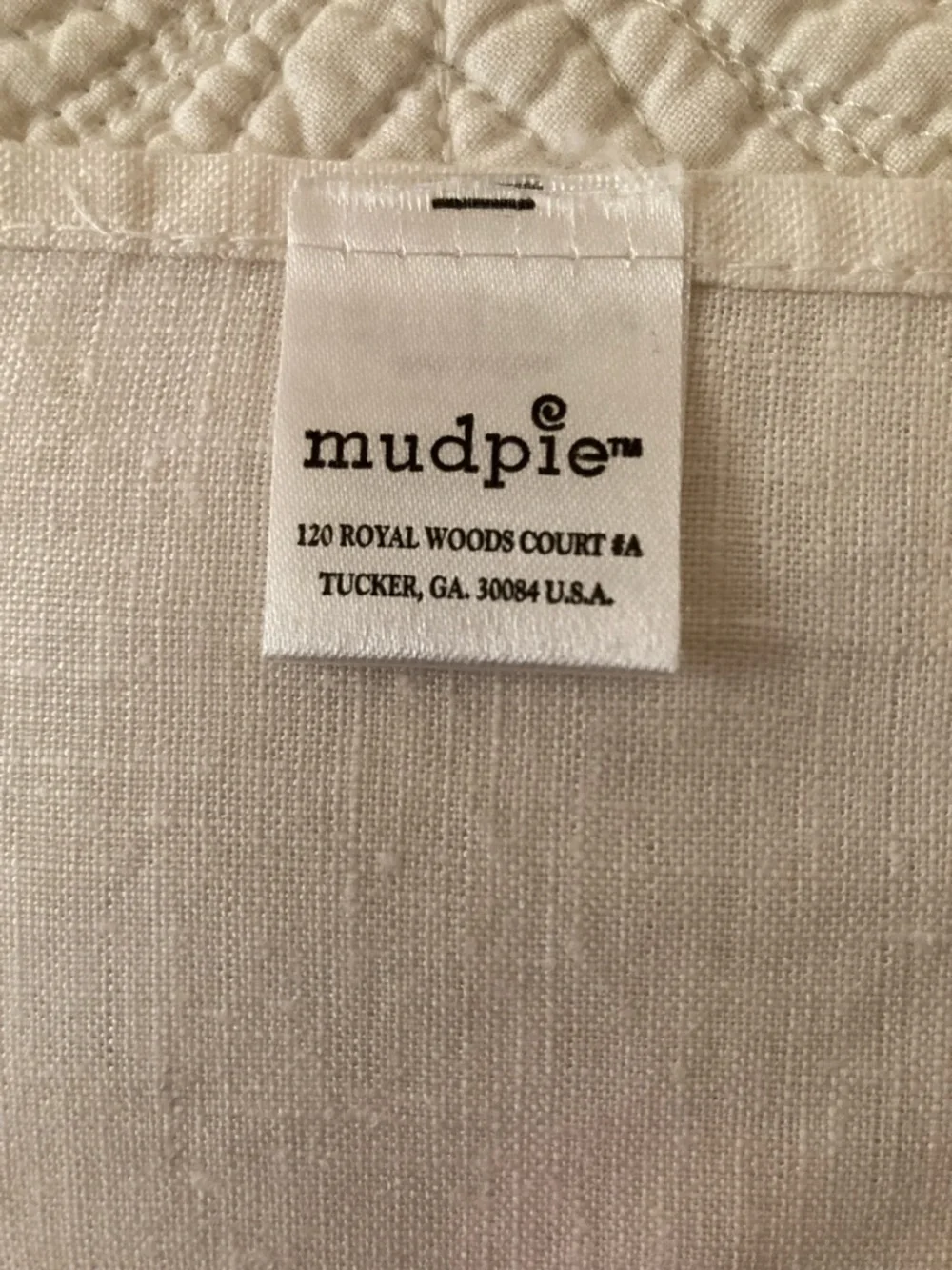 Embroidered Monogram 'A' Linen Hand Towels - Set of 2 - Neutral Cream